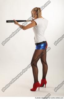 NIKOL HARLEY STANDING POSE WITH BASEBALL BAT